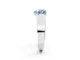 White gold Fancy Blue Heart Cut Diamond Channel Set Solitaire Ring with Four-Prong Setting_39
