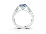 White gold Fancy Blue Heart Cut Diamond Channel Set Solitaire Ring with Four-Prong Setting_40