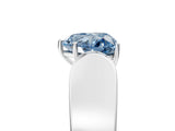 White gold Fancy Blue Heart Cut Diamond Channel Set Solitaire Ring with Four-Prong Setting_42