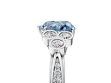 White gold Fancy Blue Heart  Cut Diamond Engagement Ring with Bezel Set Round Side Stones and Prong Setting_54