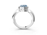 White gold Fancy Blue Heart  Cut Diamond Halo Engagement Ring with Split Shank and Four-Prong Setting_81
