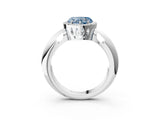 White gold Fancy Blue Heart  Cut Diamond Halo Engagement Ring with Split Shank and Four-Prong Setting_93