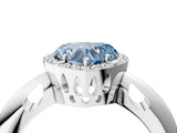 White gold Fancy Blue Heart  Cut Diamond Halo Engagement Ring with Split Shank and Four-Prong Setting_94