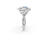 White gold Fancy Blue Heart Cut Diamond Halo Ring with Pavé Band and Four-Prong Setting_55