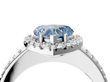 White gold Fancy Blue Heart Cut Diamond Pavé Halo Ring with Four-Prong Setting_52