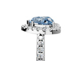 White gold Fancy Blue Heart Cut Diamond Pavé Halo Ring with Four-Prong Setting_53