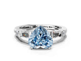 White gold Fancy Blue Heart  Cut Diamond Ring with Baguette Side Stones, Channel Set Band, and Four-Prong Setting_36