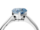 White gold Fancy Blue Heart Cut Diamond Solitaire Engagement Ring with Classic Band and Four-Prong Setting_103