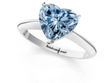 White gold Fancy Blue Heart Cut Diamond Solitaire Engagement Ring with Classic Band and Four-Prong Setting_37