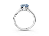 White gold Fancy Blue Heart Cut Diamond Solitaire Engagement Ring with Classic Band and Four-Prong Setting_39