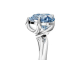 White gold Fancy Blue Heart Cut Diamond Solitaire Engagement Ring with Four-Prong Setting and Classic Band_25