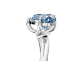 White gold Fancy Blue Heart Cut Diamond Solitaire Engagement Ring with Four-Prong Setting and Classic Band_37