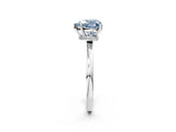 White gold Fancy Blue Heart Cut Diamond Solitaire Ring with Classic Band and Four-Prong Setting_2