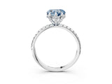 White gold Fancy Blue Heart Cut Diamond Solitaire Ring with Four-Prong Setting and Pavé Band_6