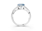 White gold Fancy Blue Heart Cut Diamond Solitaire Ring with Four-Prong Setting and Twisted Pavé Band_33