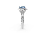 White gold Fancy Blue Heart Cut Diamond Solitaire Ring with Hidden Halo and Pavé Band_41