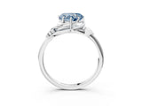 White gold Fancy Blue Heart Cut Diamond Solitaire Ring with Twist Band and Four-Prong Setting_165