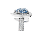 White gold Fancy Blue Heart  Cut Halo Diamond Pave Band with Four-Prong Setting_42
