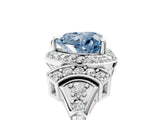 White gold Fancy Blue Heart Cut Halo Diamond Split Shank Engagement Ring with Four-Prong Setting_5