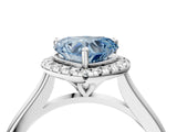 White gold Fancy Blue Heart Cut Halo Round Diamond Solitaire Engagement Ring with Pave Band and Four-Prong Setting_28