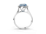 White gold Fancy Blue Heart  Cut Halo Solitaire Engagement Ring with Square Band and Four-Prong Setting_81