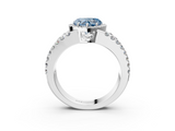 White gold Fancy Blue Heart  Cut Halo Split Shank Diamond Ring with Four-Prong Setting_48