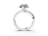 White gold Fancy Blue Heart  Cut Halo Split Shank Prong Setting Ring_29