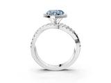 White gold Fancy Blue Heart  Cut Halo Split Shank Prong Setting Ring_41
