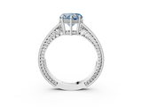 White gold Fancy Blue Heart  Cut Milgrain Channel Set Engagement Ring with Solitaire Prong Setting_65