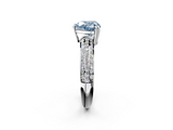 White gold Fancy Blue Heart  Cut Pave Diamond Engagement Ring with Channel Set Band and Four-Prong Setting_22