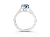 White gold Fancy Blue Heart Cut Solitaire Cathedral Diamond Engagement Ring with Channel-Set Band and Four-Prong Setting_18