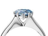White gold Fancy Blue Heart Cut Solitaire Diamond Ring with Six-Prong Setting and Classic Band_28
