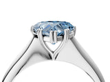 White gold Fancy Blue Heart Cut Solitaire Diamond Ring with Six-Prong Setting and Classic Band_61