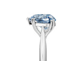 White gold Fancy Blue Heart Cut Solitaire Diamond Ring with Six-Prong Setting and Classic Band_62