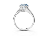 White gold Fancy Blue Heart Cut Solitaire Diamond Ring with Six-Prong Setting and Classic Band_65