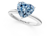 White gold Fancy Blue Heart  Cut Solitaire Engagement Ring with Four-Prong Setting and Classic Band_21