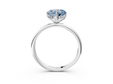 White gold Fancy Blue Heart  Cut Solitaire Engagement Ring with Four-Prong Setting and Classic Band_23