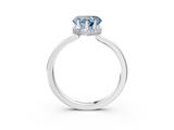 White gold Fancy Blue Heart  Cut Solitaire Engagement Ring with Four-Prong Setting on a Classic Band_23