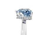 White gold Fancy Blue Heart  Cut Solitaire Engagement Ring with Four-Prong Setting on a Classic Band_25