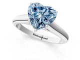 White gold Fancy Blue Heart Cut Solitaire Engagement Ring with Tapered Band and Four-Prong Setting_16