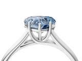 White gold Fancy Blue Heart Cut Solitaire Engagement Ring with Tapered Band and Four-Prong Setting_19