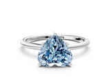 White gold Fancy Blue Heart  Cut Solitaire Engagement Ring with Thin Band and Four-Prong Setting_3