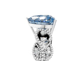 White gold Fancy Blue Heart Cut Solitaire Milgrain Leaf Band with Prong Setting_17