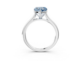 White gold Fancy Blue Heart  Cut Solitaire Ring with Cathedral Band and Four-Prong Setting_63