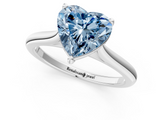 White gold Fancy Blue Heart  Cut Solitaire Ring with Cathedral Band and Four-Prong Setting_64