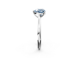 White gold Fancy Blue Heart  Cut Solitaire Ring with Cathedral Band and Four-Prong Setting_64