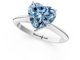 White gold Fancy Blue Heart  Cut Solitaire Ring with Four-Prong Setting on a Classic Band_26