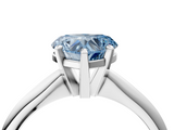 White gold Fancy Blue Heart  Cut Solitaire Ring with Four-Prong Setting on a Classic Band_28