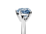 White gold Fancy Blue Heart  Cut Solitaire Ring with Four-Prong Setting on a Classic Band_30
