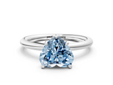 White gold Fancy Blue Heart  Cut Solitaire Ring with Thin Band and Four-Prong Setting_16